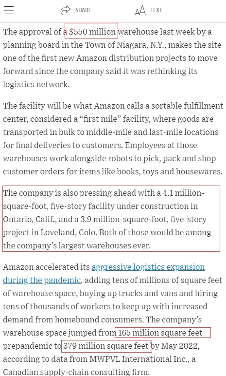 大提速，亚马逊拟于美国建设大型仓库丨佳成跨境集运仓